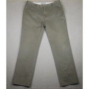 Peter Millar Pants Mens 38x33 Green Core Raleigh Washed Pima Cotton Twill Chino